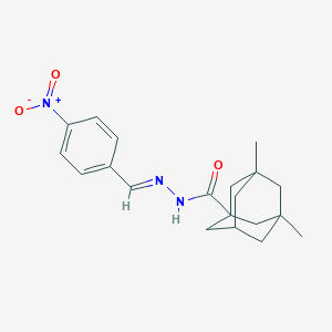 molecular formula C20H25N3O3 B3863077 3,5-dimethyl-N'-(4-nitrobenzylidene)-1-adamantanecarbohydrazide 