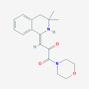 molecular formula C18H22N2O3 B3863090 3-(3,3-dimethyl-3,4-dihydro-1(2H)-isoquinolinylidene)-1-(4-morpholinyl)-1-oxoacetone 