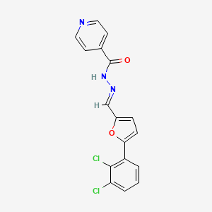 molecular formula C17H11Cl2N3O2 B3863118 N'-{[5-(2,3-dichlorophenyl)-2-furyl]methylene}isonicotinohydrazide 