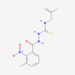 molecular formula C13H16N4O3S B3863135 2-(3-methyl-2-nitrobenzoyl)-N-(2-methyl-2-propen-1-yl)hydrazinecarbothioamide 