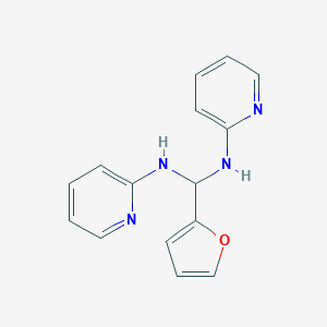 molecular formula C15H14N4O B386315 N-[2-furyl(2-pyridinylamino)methyl]-N-(2-pyridinyl)amine 
