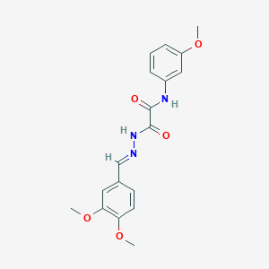 molecular formula C18H19N3O5 B3863159 2-[2-(3,4-dimethoxybenzylidene)hydrazino]-N-(3-methoxyphenyl)-2-oxoacetamide 