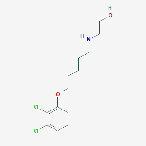 molecular formula C13H19Cl2NO2 B3863166 2-{[5-(2,3-dichlorophenoxy)pentyl]amino}ethanol 