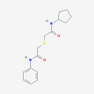 molecular formula C15H20N2O2S B386317 2-[(2-anilino-2-oxoethyl)sulfanyl]-N-cyclopentylacetamide 