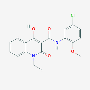 molecular formula C19H17ClN2O4 B3863170 N-(5-chloro-2-methoxyphenyl)-1-ethyl-4-hydroxy-2-oxo-1,2-dihydro-3-quinolinecarboxamide 
