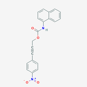 molecular formula C20H14N2O4 B3863173 3-(4-nitrophenyl)-2-propyn-1-yl 1-naphthylcarbamate 