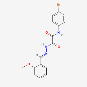 molecular formula C16H14BrN3O3 B3863189 N-(4-bromophenyl)-2-[2-(2-methoxybenzylidene)hydrazino]-2-oxoacetamide 