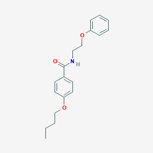 molecular formula C19H23NO3 B386319 4-butoxy-N-(2-phenoxyethyl)benzamide CAS No. 297137-98-5