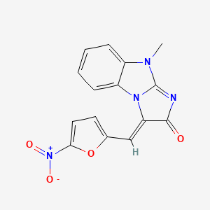 molecular formula C15H10N4O4 B3863194 9-methyl-3-[(5-nitro-2-furyl)methylene]-3H-imidazo[1,2-a]benzimidazol-2(9H)-one 