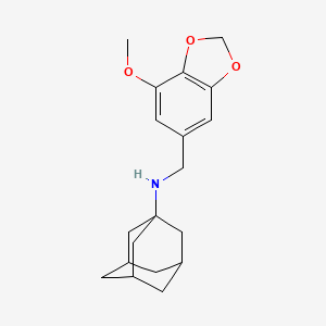 molecular formula C19H25NO3 B3863199 1-adamantyl[(7-methoxy-1,3-benzodioxol-5-yl)methyl]amine 