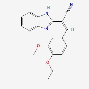 molecular formula C19H17N3O2 B3863253 2-(1H-benzimidazol-2-yl)-3-(4-ethoxy-3-methoxyphenyl)acrylonitrile 