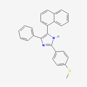 molecular formula C26H20N2S B3863259 2-[4-(methylthio)phenyl]-4-(1-naphthyl)-5-phenyl-1H-imidazole 