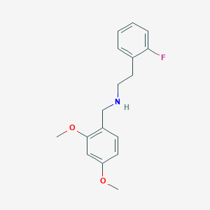 N-[(2,4-dimethoxyphenyl)methyl]-2-(2-fluorophenyl)ethanamine