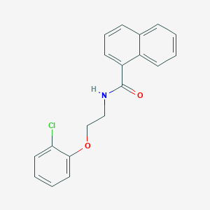 molecular formula C19H16ClNO2 B386328 N-[2-(2-chlorophenoxy)ethyl]-1-naphthamide 