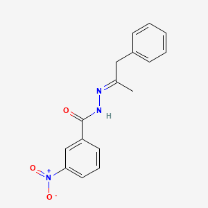 molecular formula C16H15N3O3 B3863293 N'-(1-methyl-2-phenylethylidene)-3-nitrobenzohydrazide 