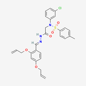 molecular formula C28H28ClN3O5S B3863303 N-(2-{2-[2,4-bis(allyloxy)benzylidene]hydrazino}-2-oxoethyl)-N-(3-chlorophenyl)-4-methylbenzenesulfonamide 