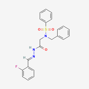 N-benzyl-N-{2-[2-(2-fluorobenzylidene)hydrazino]-2-oxoethyl}benzenesulfonamide