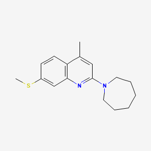 molecular formula C17H22N2S B3863331 2-(1-azepanyl)-4-methyl-7-(methylthio)quinoline 