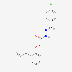 molecular formula C18H17ClN2O2 B3863336 2-(2-allylphenoxy)-N'-(4-chlorobenzylidene)acetohydrazide 
