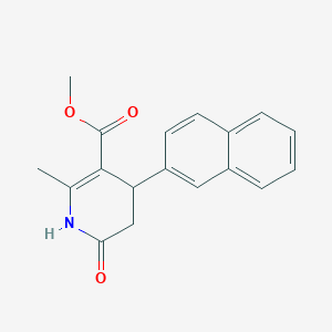 molecular formula C18H17NO3 B3863347 methyl 2-methyl-4-(2-naphthyl)-6-oxo-1,4,5,6-tetrahydro-3-pyridinecarboxylate CAS No. 418777-22-7