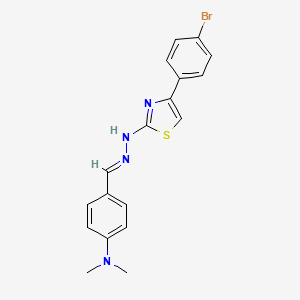 molecular formula C18H17BrN4S B3863348 4-(dimethylamino)benzaldehyde [4-(4-bromophenyl)-1,3-thiazol-2-yl]hydrazone 