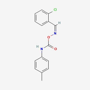 molecular formula C15H13ClN2O2 B3863356 2-chlorobenzaldehyde O-{[(4-methylphenyl)amino]carbonyl}oxime 