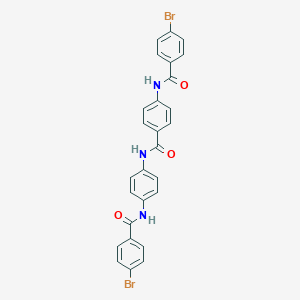 molecular formula C27H19Br2N3O3 B386336 4-[(4-bromobenzoyl)amino]-N-{4-[(4-bromobenzoyl)amino]phenyl}benzamide 