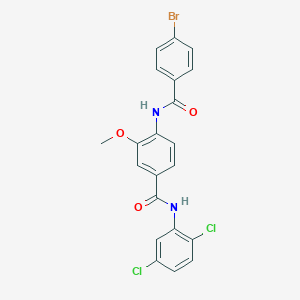 molecular formula C21H15BrCl2N2O3 B386337 4-[(4-bromobenzoyl)amino]-N-(2,5-dichlorophenyl)-3-methoxybenzamide 