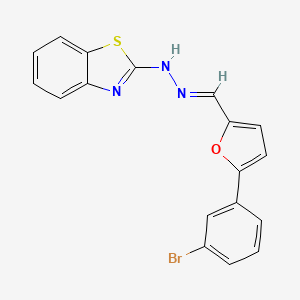 molecular formula C18H12BrN3OS B3863376 5-(3-bromophenyl)-2-furaldehyde 1,3-benzothiazol-2-ylhydrazone 