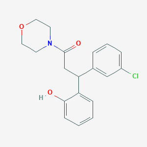 molecular formula C19H20ClNO3 B3863387 2-[1-(3-chlorophenyl)-3-(4-morpholinyl)-3-oxopropyl]phenol 