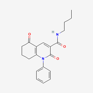 molecular formula C20H22N2O3 B3863417 N-butyl-2,5-dioxo-1-phenyl-1,2,5,6,7,8-hexahydro-3-quinolinecarboxamide 