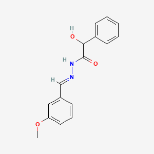 molecular formula C16H16N2O3 B3863420 2-hydroxy-N'-(3-methoxybenzylidene)-2-phenylacetohydrazide 