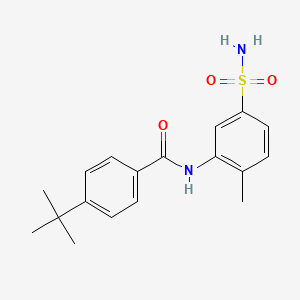 molecular formula C18H22N2O3S B3863440 N-[5-(aminosulfonyl)-2-methylphenyl]-4-tert-butylbenzamide 
