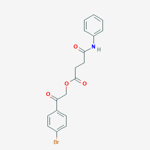 2-(4-Bromophenyl)-2-oxoethyl 4-anilino-4-oxobutanoate