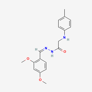 molecular formula C18H21N3O3 B3863461 N'-(2,4-dimethoxybenzylidene)-2-[(4-methylphenyl)amino]acetohydrazide 