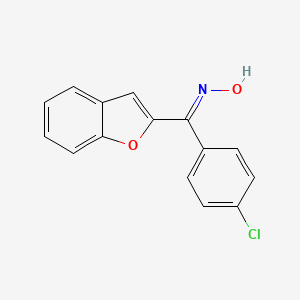 molecular formula C15H10ClNO2 B3863484 1-benzofuran-2-yl(4-chlorophenyl)methanone oxime 