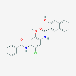 molecular formula C25H19ClN2O4 B386349 N-[4-(benzoylamino)-5-chloro-2-methoxyphenyl]-3-hydroxy-2-naphthamide 