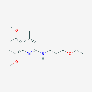 molecular formula C17H24N2O3 B3863491 N-(3-ethoxypropyl)-5,8-dimethoxy-4-methyl-2-quinolinamine 
