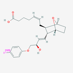 B038635 7-(3-(3-Hydroxy-4-(4'-iodophenoxy)-1-butenyl)-7-oxabicyclo(2.2.1)heptan-2-yl)-5-heptenoic acid CAS No. 124924-85-2