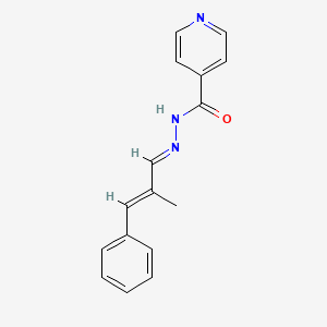 molecular formula C16H15N3O B3863502 N'-(2-methyl-3-phenyl-2-propen-1-ylidene)isonicotinohydrazide 