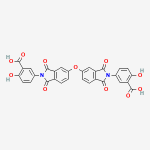molecular formula C30H16N2O11 B3863526 3,3'-[oxybis(1,3-dioxo-1,3-dihydro-2H-isoindole-5,2-diyl)]bis(6-hydroxybenzoic acid) 