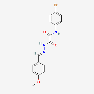 molecular formula C16H14BrN3O3 B3863542 N-(4-bromophenyl)-2-[2-(4-methoxybenzylidene)hydrazino]-2-oxoacetamide 