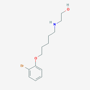 molecular formula C13H20BrNO2 B3863553 2-{[5-(2-bromophenoxy)pentyl]amino}ethanol 