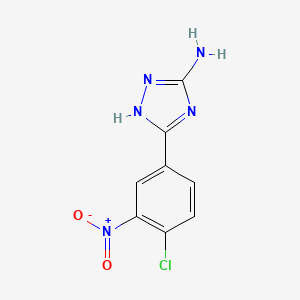 molecular formula C8H6ClN5O2 B3863567 3-(4-chloro-3-nitrophenyl)-1H-1,2,4-triazol-5-amine 