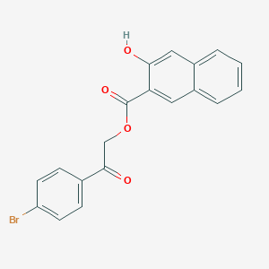 molecular formula C19H13BrO4 B386357 2-(4-Bromophenyl)-2-oxoethyl 3-hydroxy-2-naphthoate 