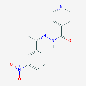 molecular formula C14H12N4O3 B386358 N'-(1-{3-nitrophenyl}ethylidene)isonicotinohydrazide 