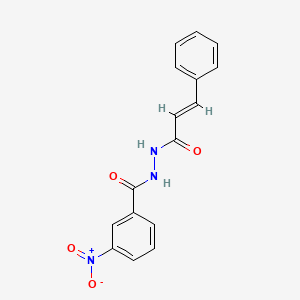 molecular formula C16H13N3O4 B3863586 N'-cinnamoyl-3-nitrobenzohydrazide 