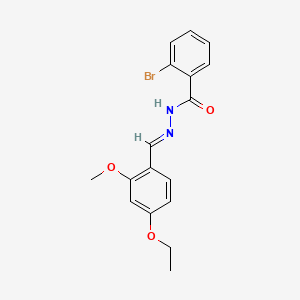 molecular formula C17H17BrN2O3 B3863589 2-bromo-N'-(4-ethoxy-2-methoxybenzylidene)benzohydrazide 