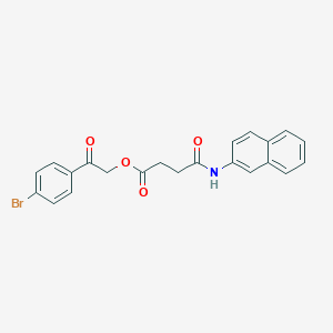 molecular formula C22H18BrNO4 B386359 2-(4-Bromophenyl)-2-oxoethyl 4-(2-naphthylamino)-4-oxobutanoate 