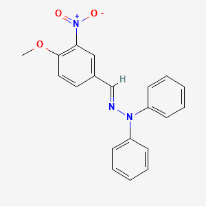 molecular formula C20H17N3O3 B3863602 4-methoxy-3-nitrobenzaldehyde diphenylhydrazone 